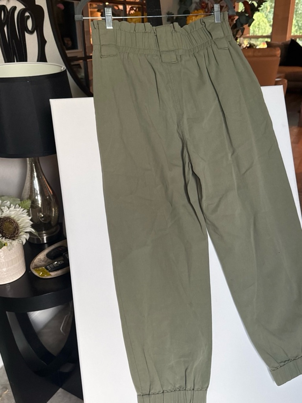 …gla…Olive Green Cotton Twill Pants